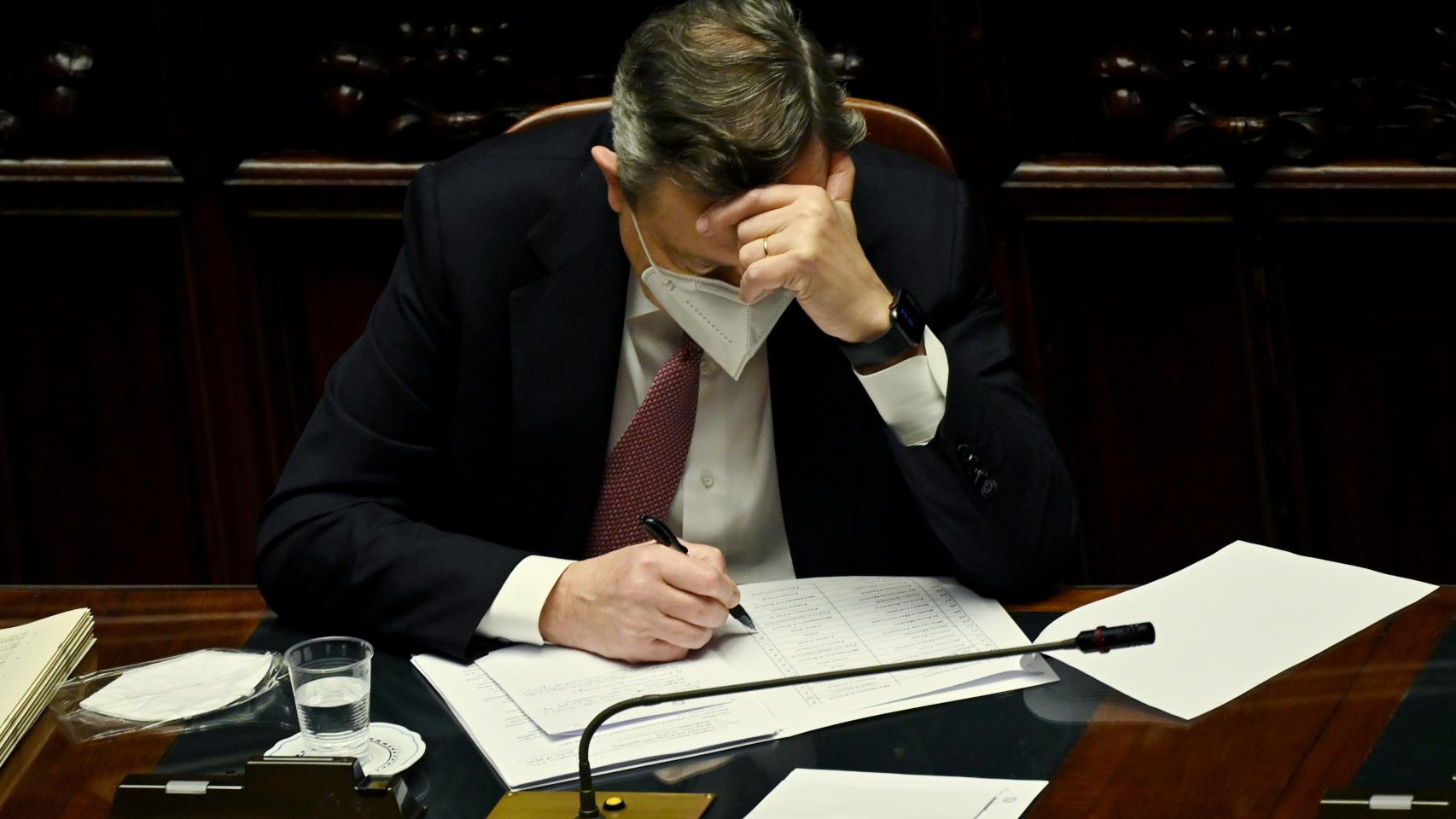 Mario Draghi, durante la presentación de su plan de reformas en Roma este lunes