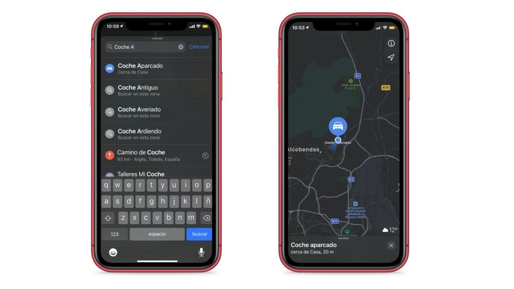 Encontrar el coche aparcado con Mapas de Apple.