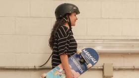 La skater coruñesa Julia Benedetti.