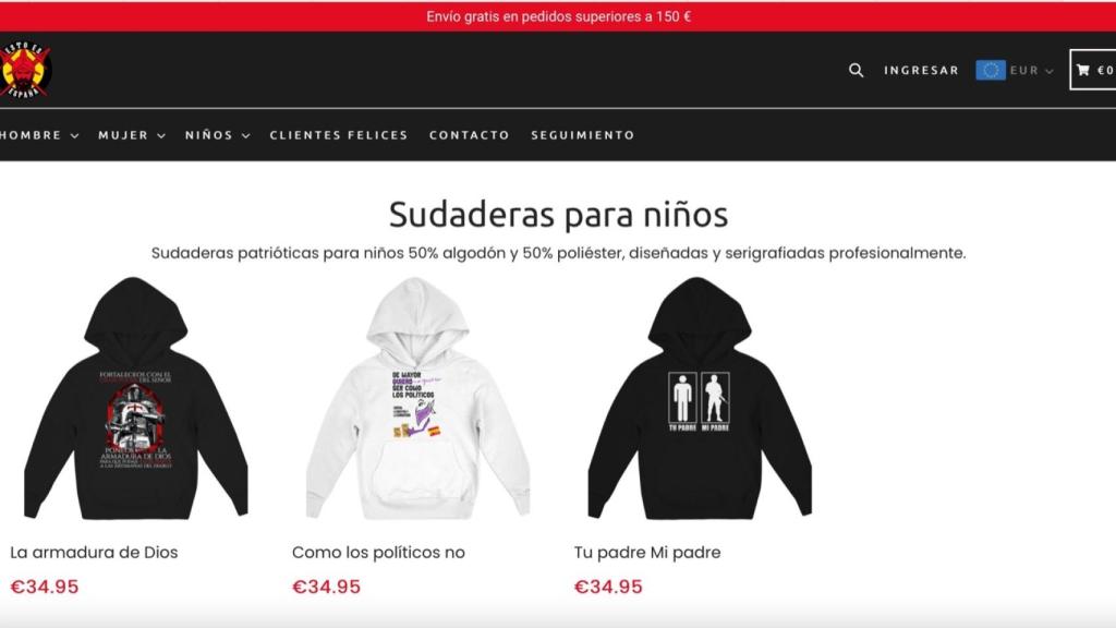 Estas son los tres diseños disponibles para niños.