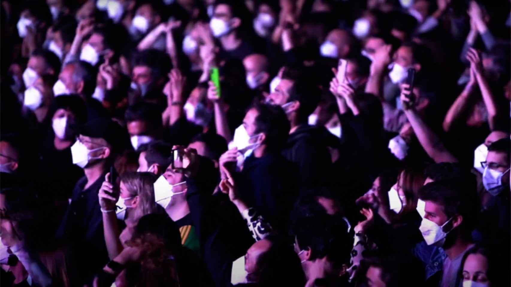 Público de un concierto en una imagen de archivo