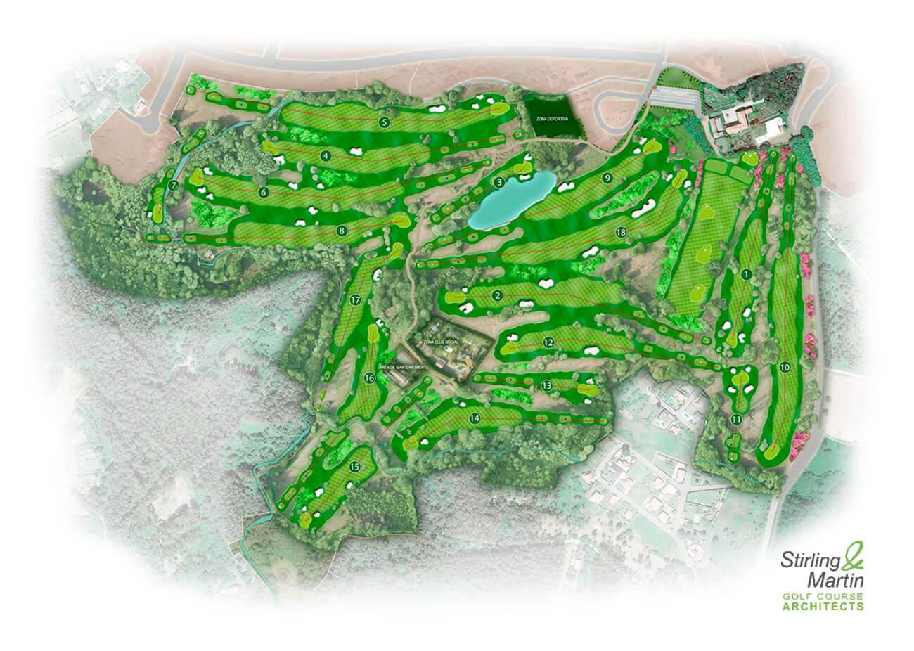 El campo de golf de Xaz (clic para ampliar)