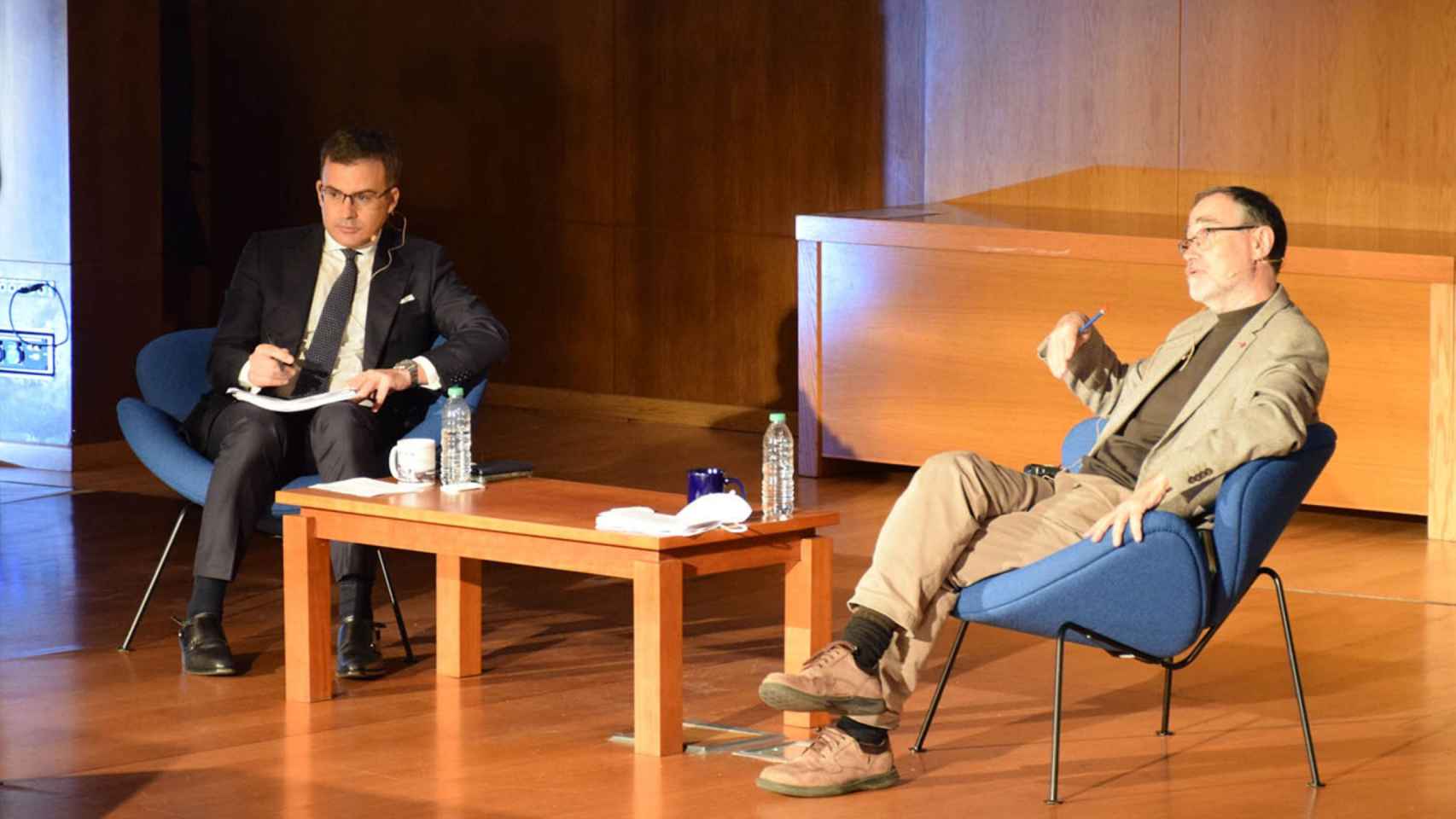 Pedro Mouriño y Xosé Carlos Arias en el debate.