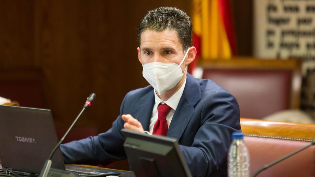 Eduardo Azanza (Veridas) durante su intervención en el Senado