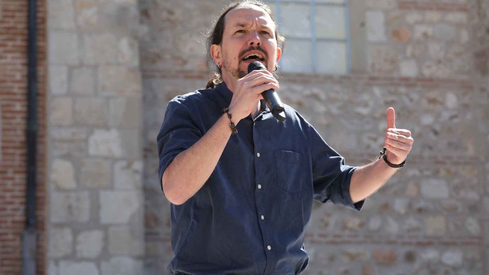 Pablo Iglesias, durante un acto electoral.