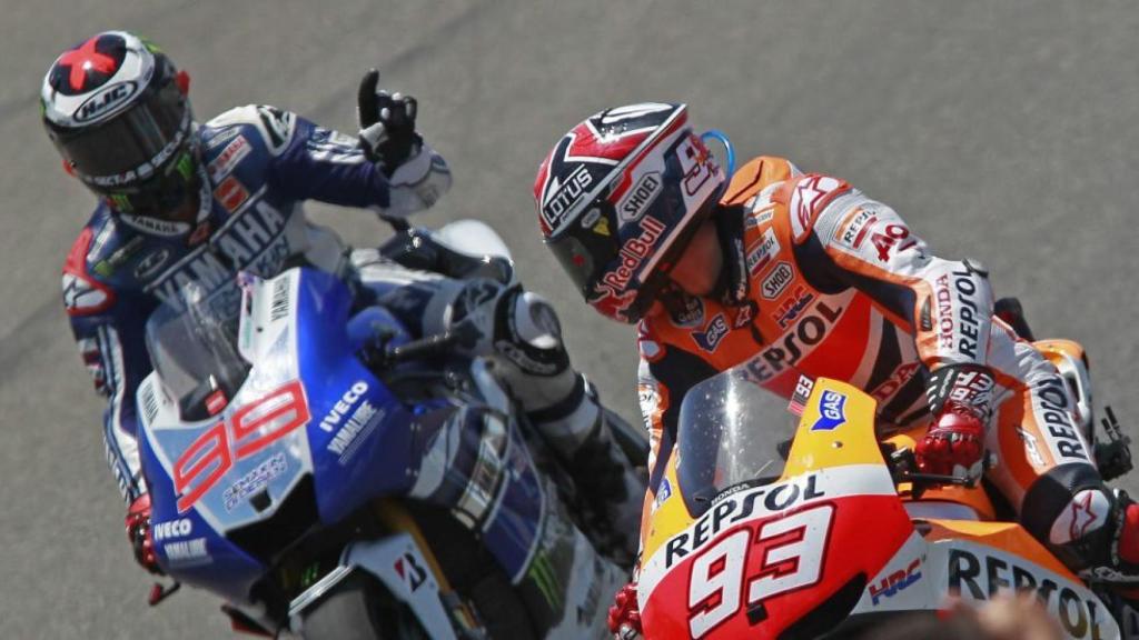 Jorge Lorenzo y Marc Márquez, en Jerez 2013