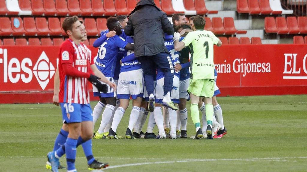 José Gragera tras un partido con el Sporting ante el Oviedo