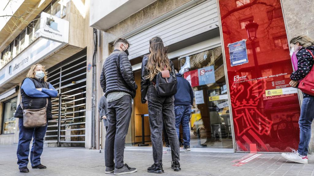 Una oficina de empleo, en Valencia.