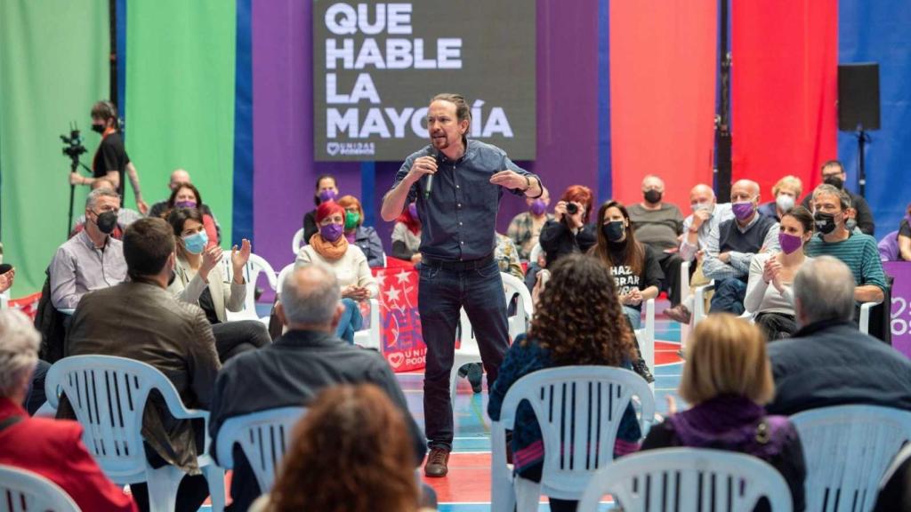 Pablo Iglesias en un acto de campaña.