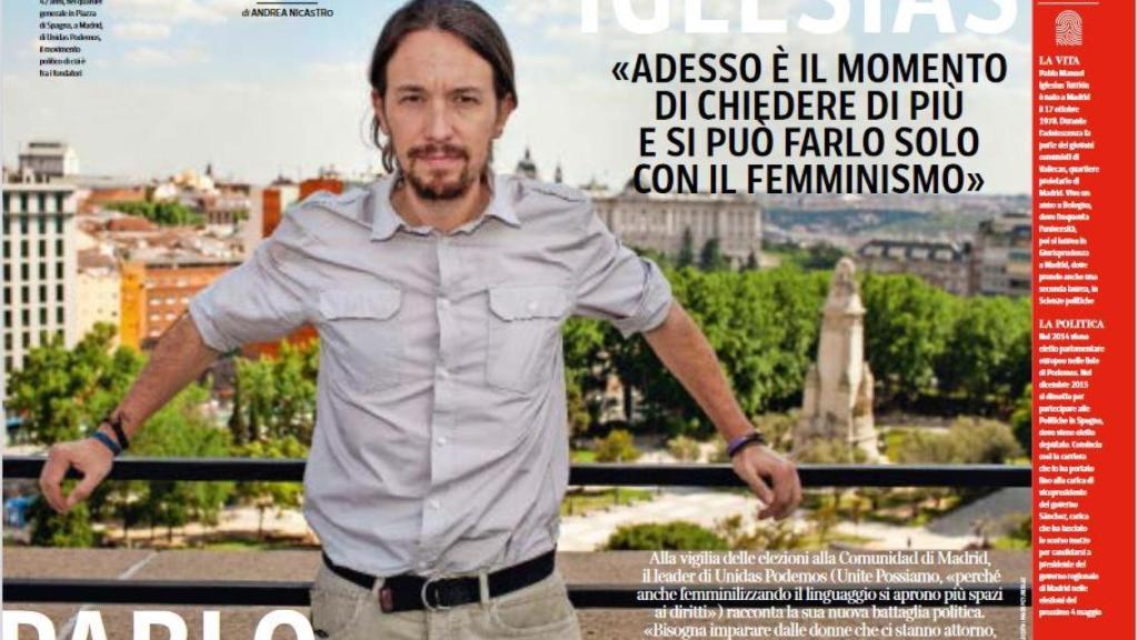 Pablo Iglesias, entrevistado este viernes en el diario italiano 'Corierre della Sera'.