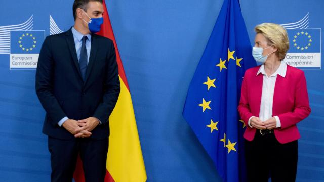 Pedro Sánchez  y Ursula von der Leyen, durante su última reunión en Bruselas en septiembre de 2020