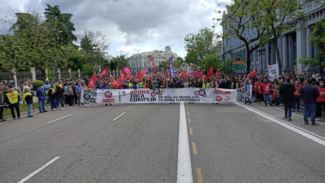 La manifestación por el 1 de Mayo.