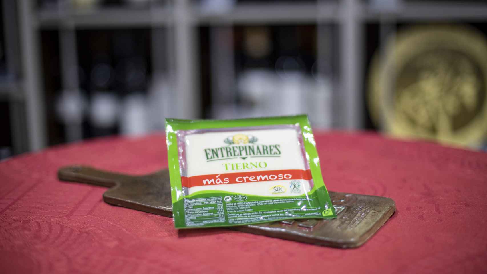 La cuña de queso tierno de Entrepinares, fabricante de marcas blancas de Mercadona.