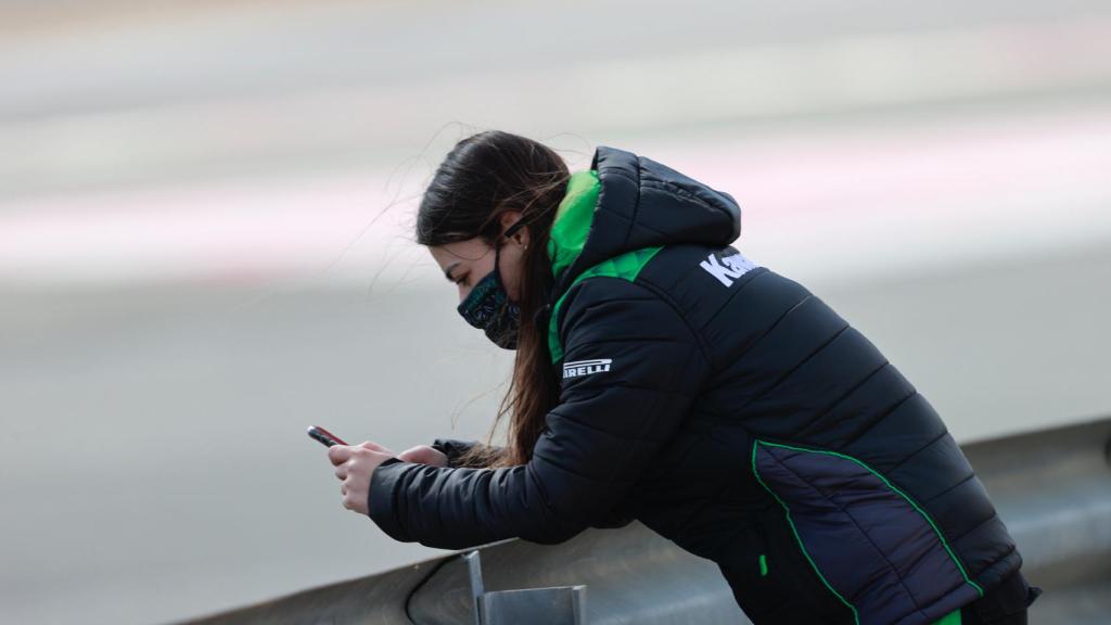 Carla durante un entrenamiento.