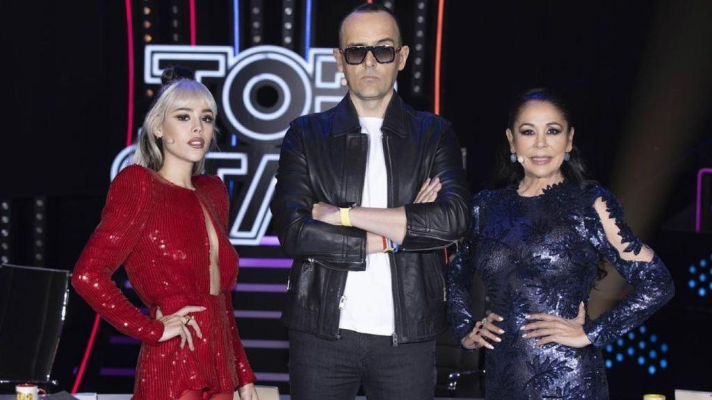 Danna Paola, Risto Mejide e Isabel Pantoja en 'Top Star'