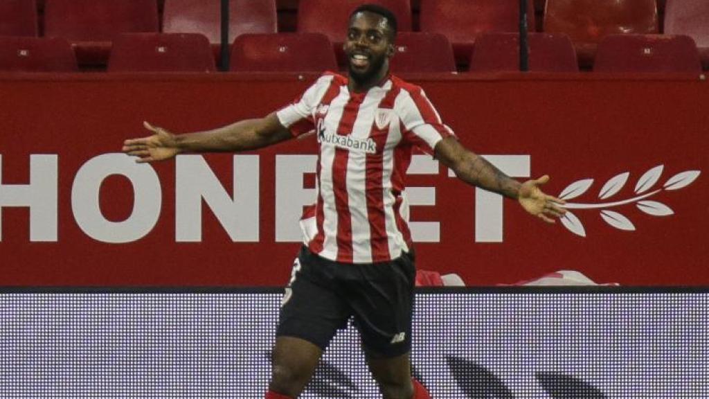 Iñaki Williams celebra su gol con el Athletic al Sevilla