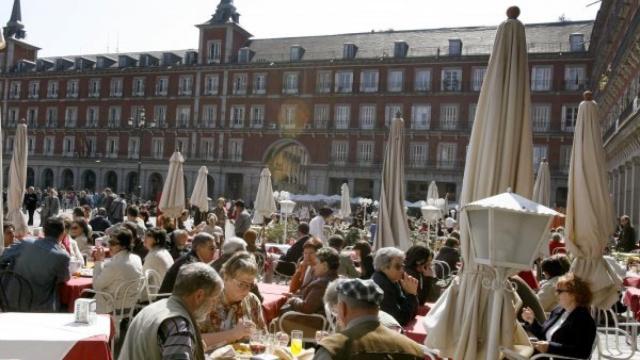 La Plaza Mayor de Madrid.