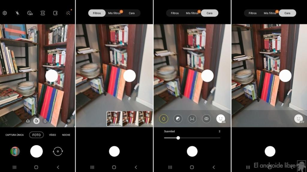 Samsung camara suavizado caras