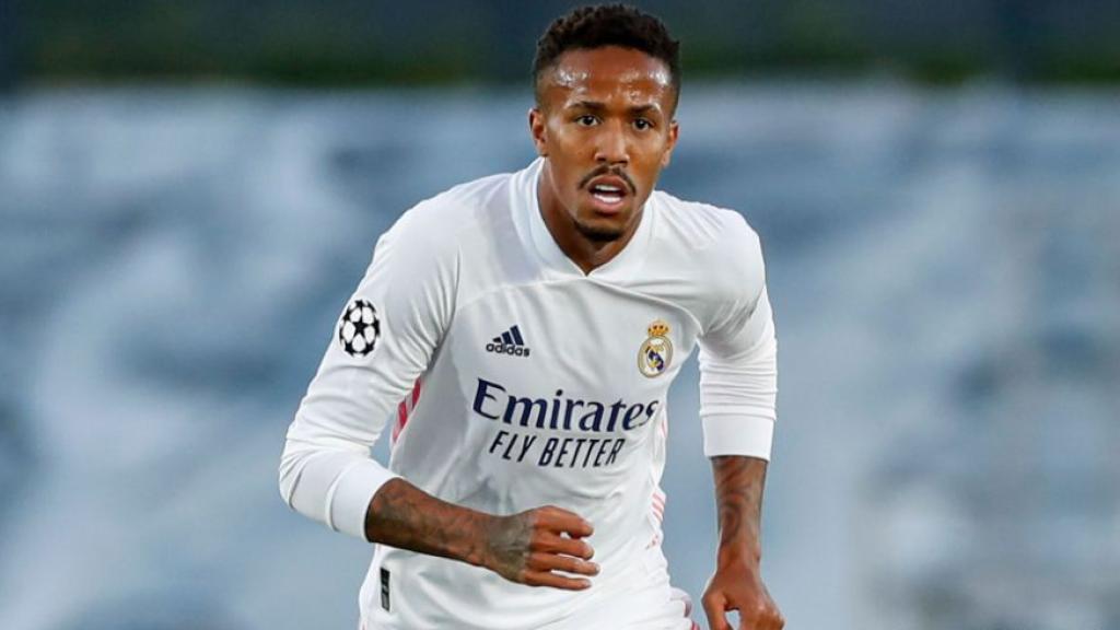 Militao, en un partido del Real Madrid