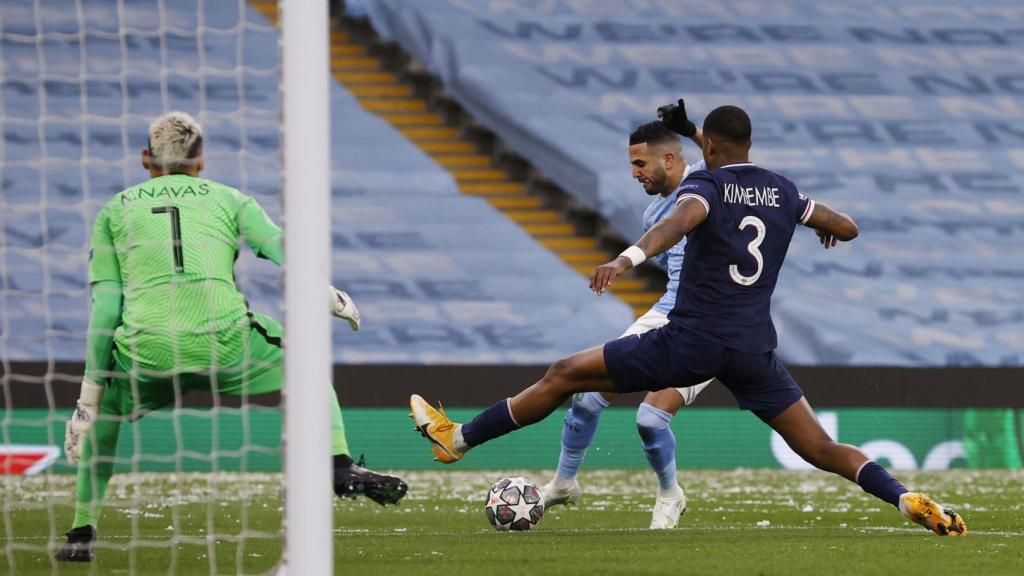 Gol de Riyad Mahrez para el Manchester City ante el PSG