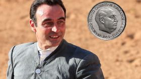 Enrique Ponce en montaje de JALEOS junto a una moneda de Franco.