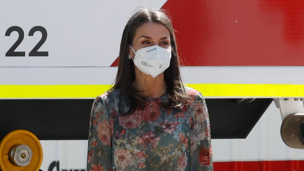 La reina Letizia durante su acto de este miércoles en Madrid.