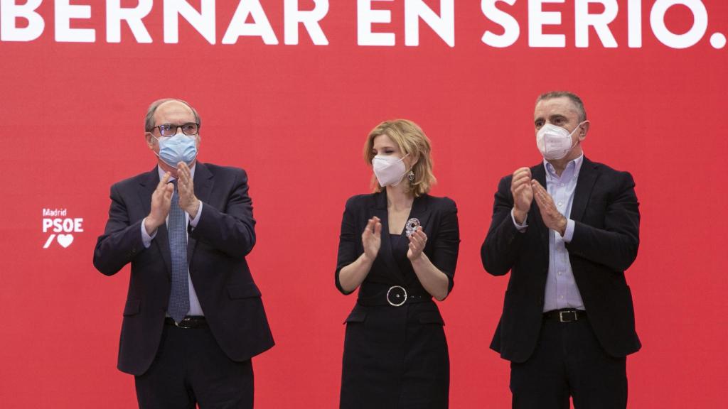 Gabilondo y Franco, con Hana Jalloul, en un acto de campaña.