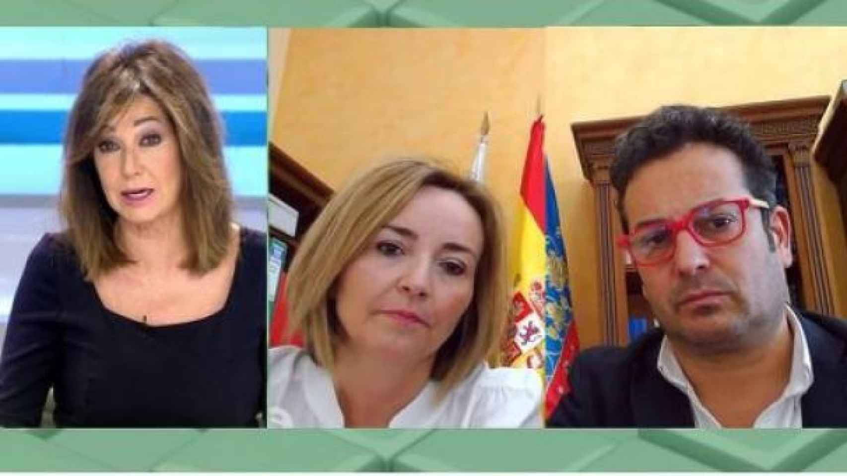 Dos de los alcaldes alicantinos vacunados, en el programa de Ana Rosa.