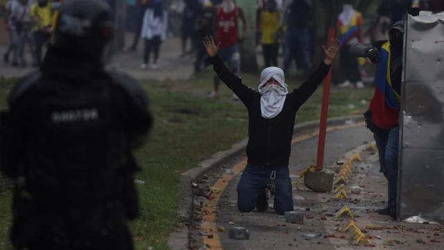 Las protestas en Cali.