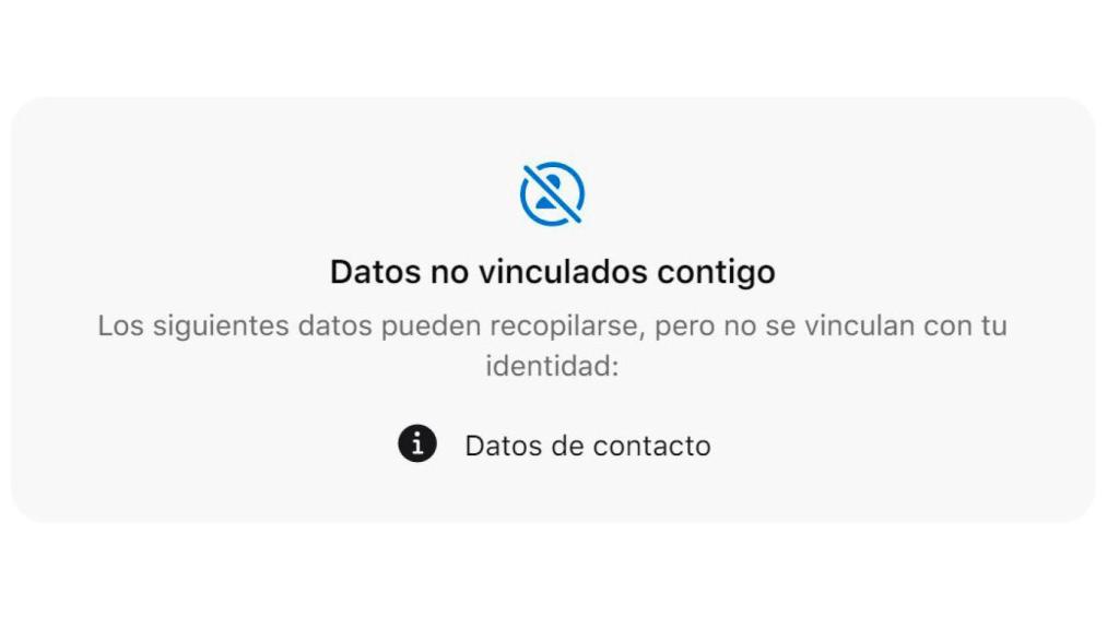 Etiqueta de privacidad de la app Signal en App Store