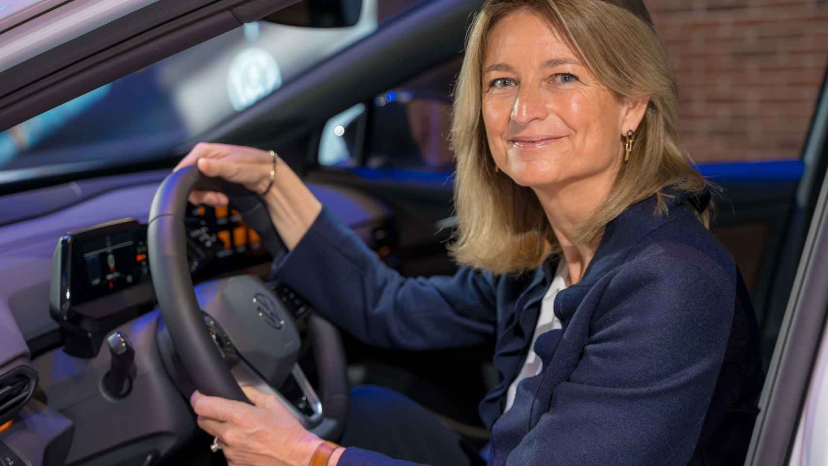 La directora de Volkswagen España, en la presentación de uno de sus nuevos modelos.