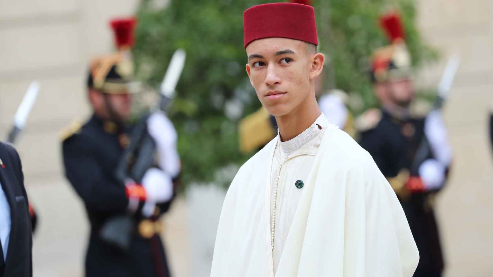Moulay Hassan de Marruecos en el funeral de Jacques Chirac en septiembre de 2019.