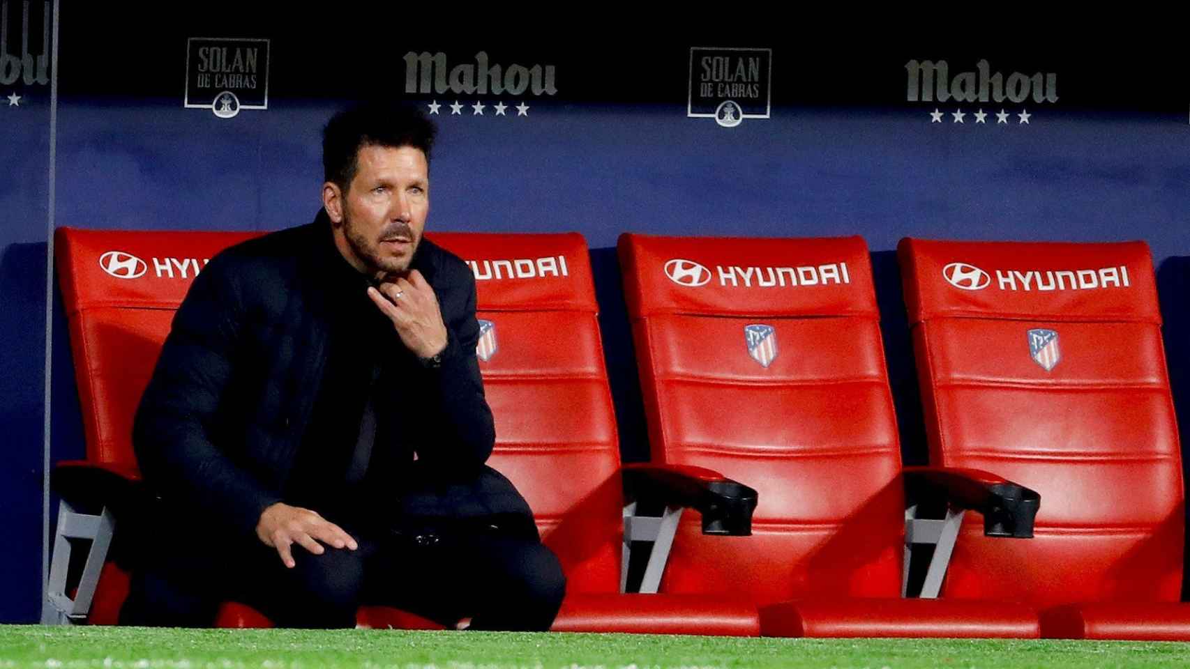 Simeone, en el banquillo del Atlético de Madrid