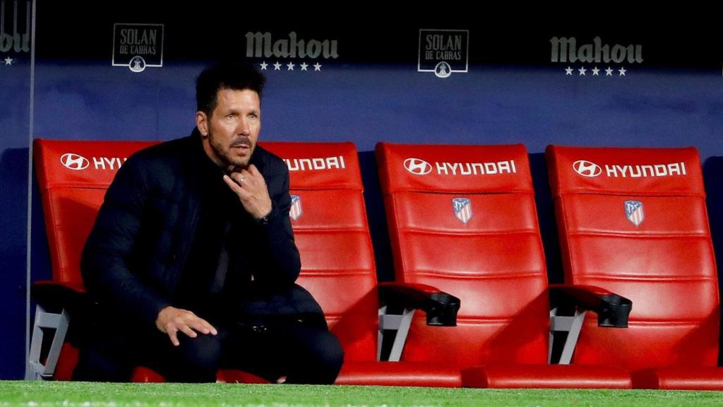 Simeone, en el banquillo del Atlético de Madrid