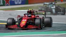 Carlos Sainz rodando en el Gran Premio de España de Fórmula 1