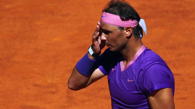 Nadal se lamenta tras un punto perdido ante Zverev