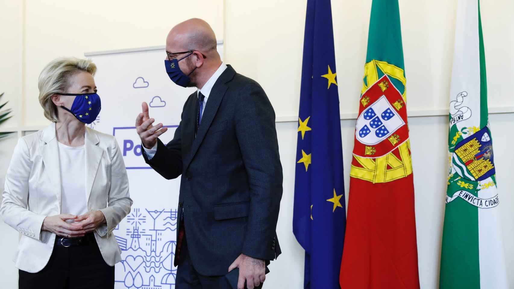 Ursula von der Leyen y Charles Michel, en la cumbre de Oporto