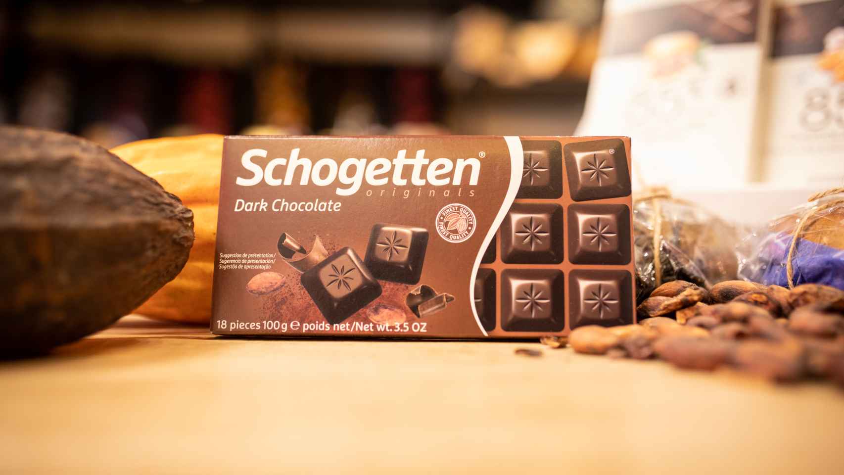 La caja de chocolate negro Schogetten, la marca blanca de Aldi.