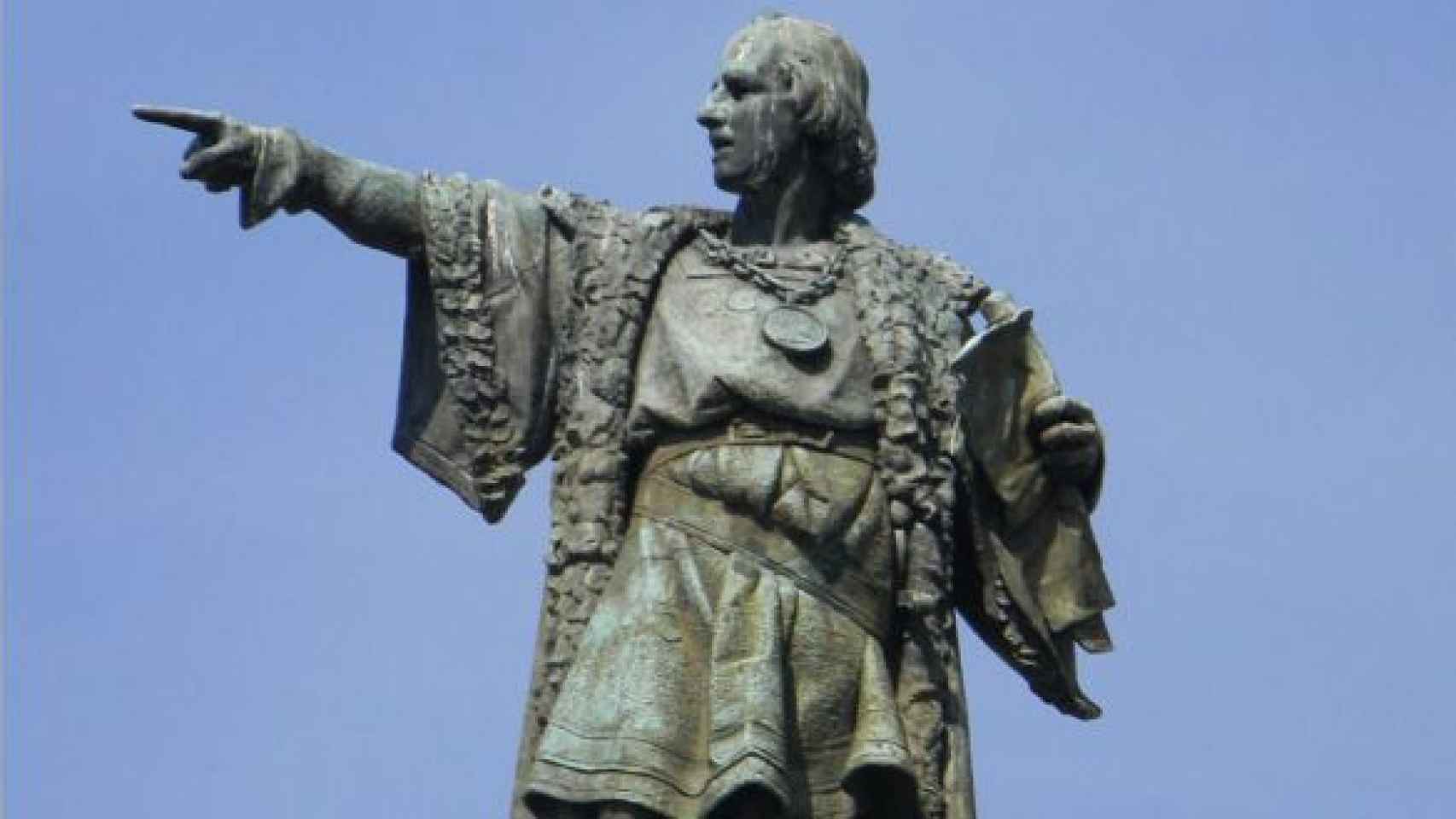 Estatua de Colón en Barcelona, que fue también su lugar de procedencia según INH