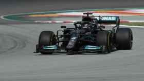 Lewis Hamilton en la carrera del Gran Premio de España de F1