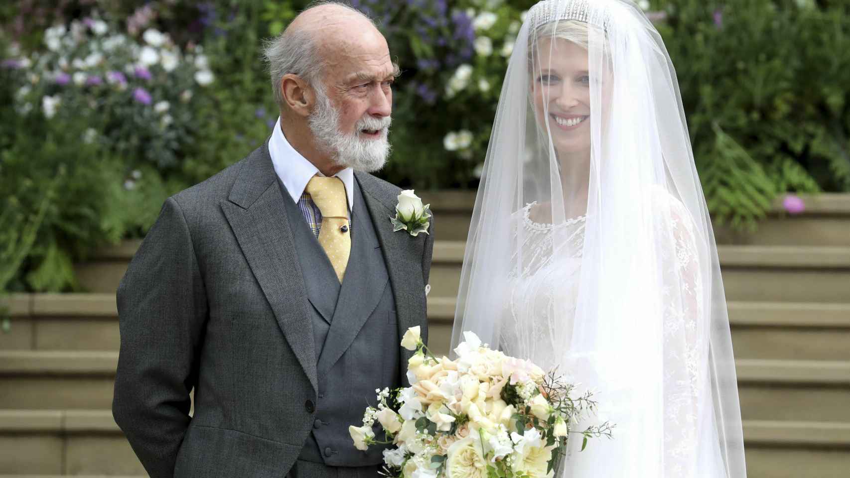 Michael de Kent y su hija Gabriella el día de su boda.