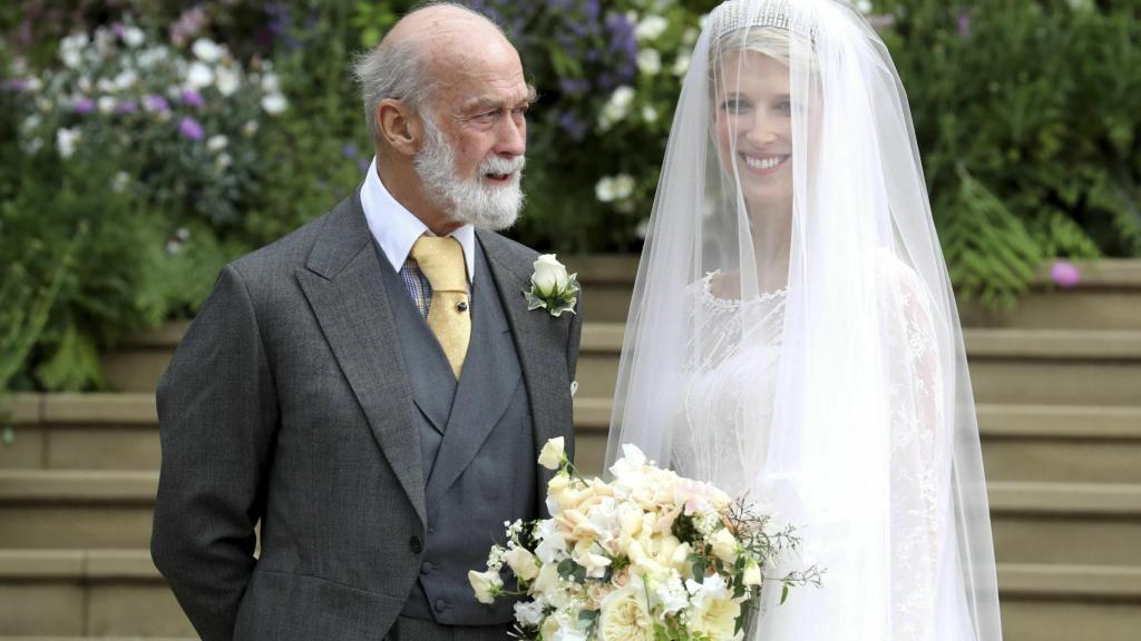 Michael de Kent y su hija Gabriella el día de su boda.