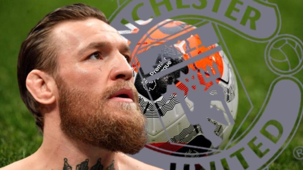 Montaje de Conor McGregor y el escudo del Manchester United