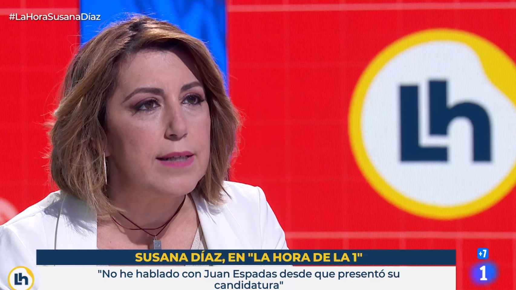Susana Díaz, secretaria general del PSOE de Andalucía, en TVE.