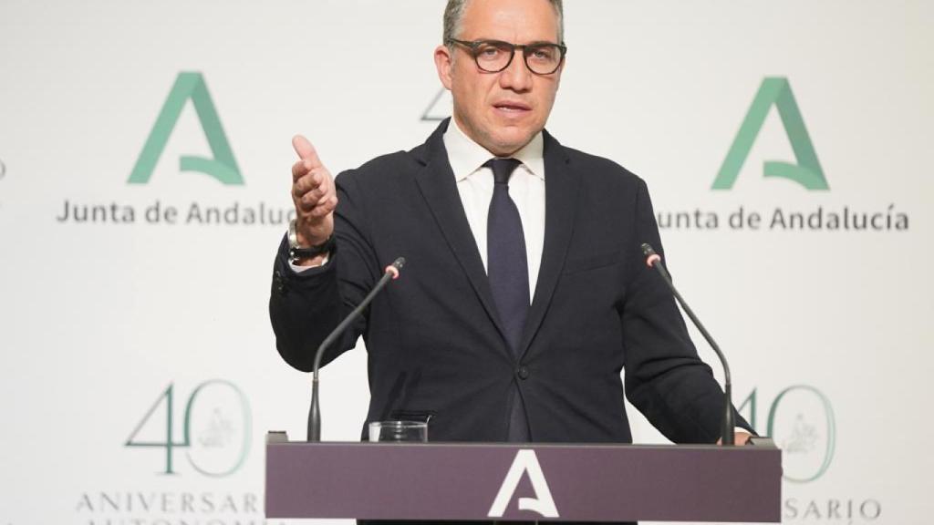 El consejero de Presidencia de la Junta de Andalucía, Elías Bendodo.