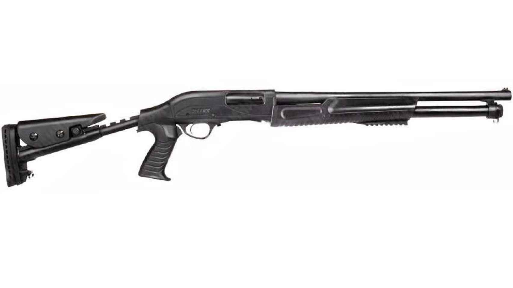 La escopeta de repetición de fabricación turca usada por Galiáyev en la matanza.