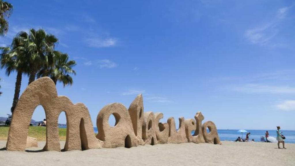 Playa de la Malagueta (Málaga, Andalucía).