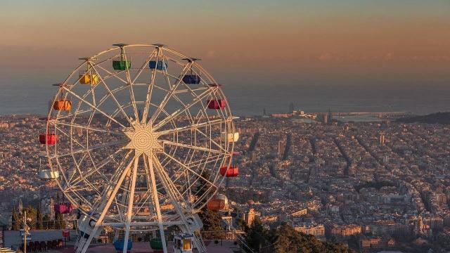 Vista de Barcelona desde el Tibidabo.