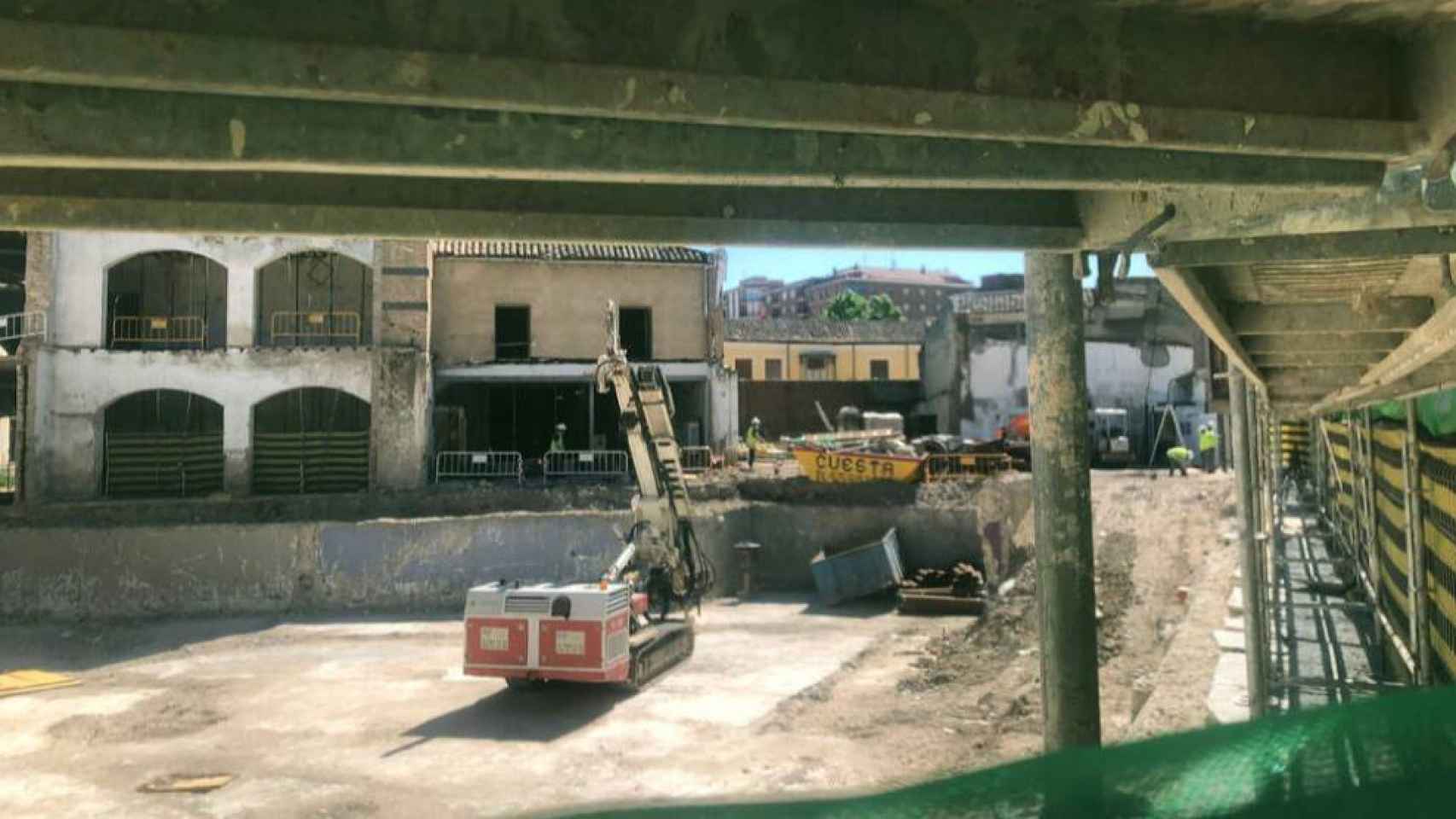 Obras del nuevo Mercadona que se construye en el casco histórico de Talavera. Foto: Cadena Cope