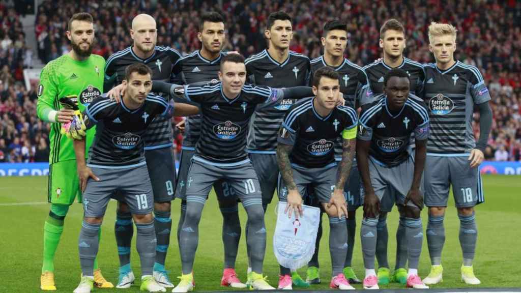 Histórico once inicial del Celta que jugó contra el Manchester United en Old Trafford